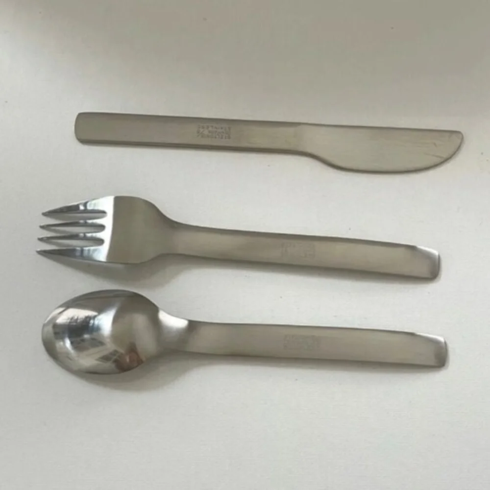 Vintage Stelton Dumbo Kids Silverware Set Stainless Steel Denmark 3pc Boxed New